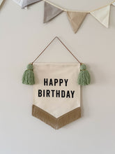 Load image into Gallery viewer, Small 'Happy Birthday' Canvas Banner