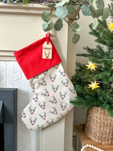 Load image into Gallery viewer, Luxury Christmas Stocking with Personalised Wooden Tag