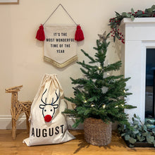 Load image into Gallery viewer, Original Personalised Reindeer Christmas Sack
