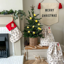 Load image into Gallery viewer, Luxury Christmas Stocking with Personalised Wooden Tag