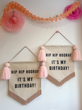 Load image into Gallery viewer, Limited Edition ‘Hip Hip Hooray It’s My Birthday’ Large Banner - Pastel Pink