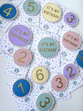Load image into Gallery viewer, Colour Pop Number Birthday Badges