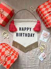 Load image into Gallery viewer, Small 'Happy Birthday' Canvas Banner