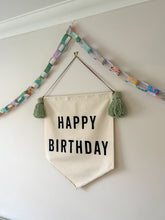 Load image into Gallery viewer, Custom Large 'Happy Birthday' Canvas Banner