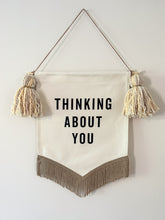 Load image into Gallery viewer, ‘Thinking About You’ Banner in Caramel Cream & Gold Trim