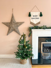 Load image into Gallery viewer, Pine Green & Gold ‘Merry Christmas' Banner