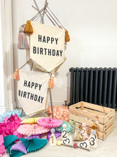 Load image into Gallery viewer, Custom Large 'Happy Birthday' Canvas Banner