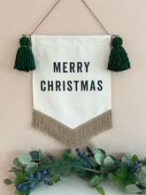 Load image into Gallery viewer, Pine Green & Gold ‘Merry Christmas' Banner