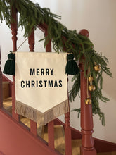 Load image into Gallery viewer, Pine Green & Gold ‘Merry Christmas' Banner