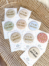 Load image into Gallery viewer, Large Patterned ‘It's My Birthday’ Pom Pom Trim Badge