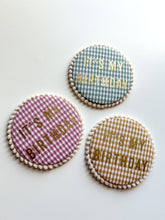Load image into Gallery viewer, Large Patterned ‘It's My Birthday’ Pom Pom Trim Badge
