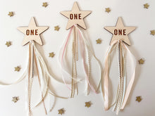 Load image into Gallery viewer, Wooden Number Star Wand