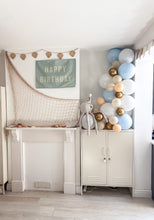 Load image into Gallery viewer, *SECONDS* 65% Off - Seafoam Blue ‘Happy Birthday’ Wall Flag