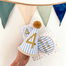 Load image into Gallery viewer, Large Patterned ‘It's My Birthday’ Pom Pom Trim Badge