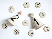Load image into Gallery viewer, Canvas & Pom Trim Number Birthday Badge