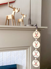 Load image into Gallery viewer, Personalised Reindeer Family Decoration