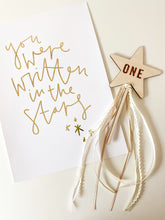 Load image into Gallery viewer, Wooden Number Star Wand