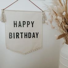 Load image into Gallery viewer, Large Boho ‘Happy Birthday’ Banner *Order slots available 8pm 1st September*