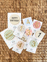Load image into Gallery viewer, Patterned Number Birthday Badges