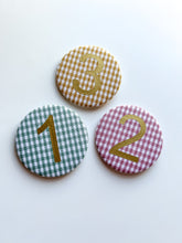 Load image into Gallery viewer, Patterned Number Birthday Badges