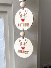 Load image into Gallery viewer, Personalised Reindeer Family Decoration