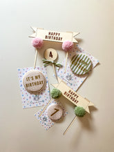Load image into Gallery viewer, Large Patterned ‘It's My Birthday’ Pom Pom Trim Badge