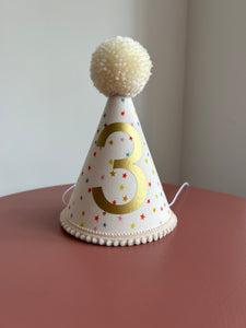 3 - Multi Colour Star Party Hat