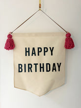 Load image into Gallery viewer, SECONDS Raspberry Tassel ‘Happy Birthday&#39; Banner (Save £15)
