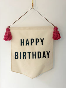 SECONDS Raspberry Tassel ‘Happy Birthday' Banner (Save £15)