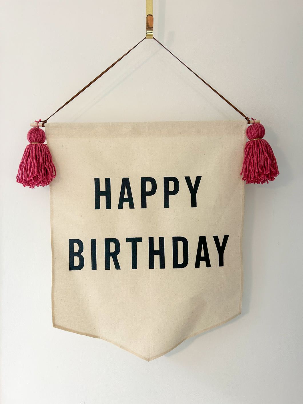 SECONDS Raspberry Tassel ‘Happy Birthday' Banner (Save £15)