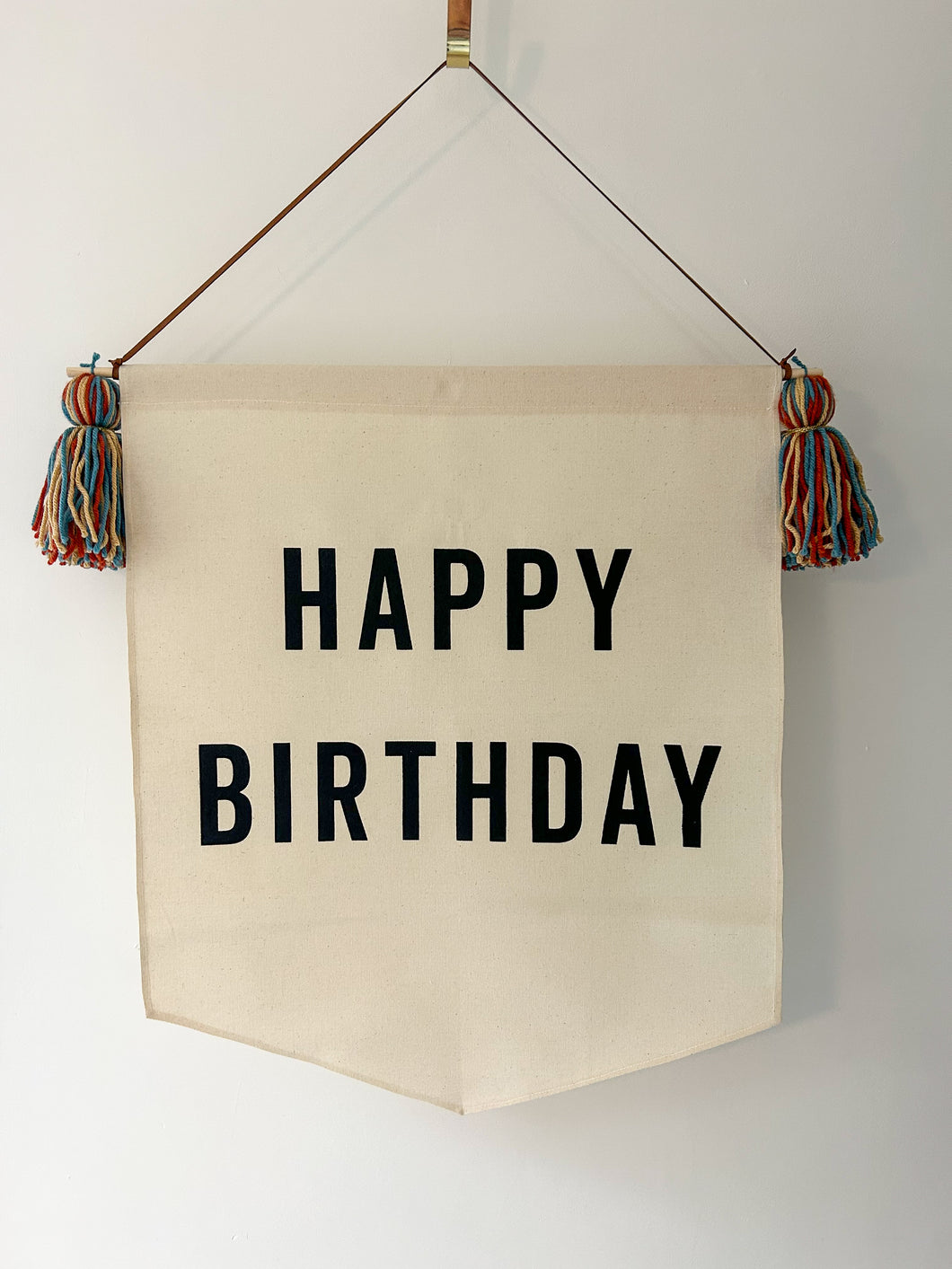 SECONDS Rust Teal, Caramel Tassel ‘Happy Birthday' Banner (Save £17.50)