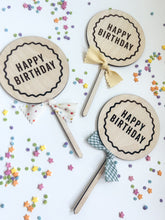 Load image into Gallery viewer, Squiggle &#39;Happy Birthday&#39; Cake Topper
