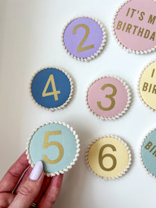 Colour Pop Number Birthday Badges