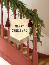 Load image into Gallery viewer, Burgundy &amp; Gold ‘Merry Christmas&#39; Banner
