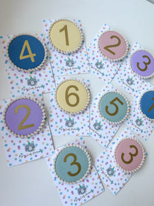 Colour Pop Number Birthday Badges