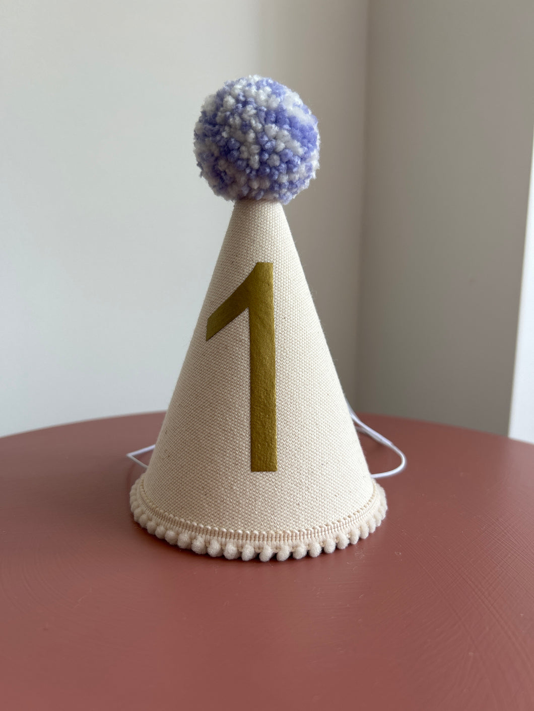 1 - Canvas Lilac Pom Pom Party Hat