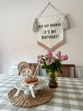 Load image into Gallery viewer, Limited Edition ‘Hip Hip Hooray It’s My Birthday’ Large Banner -Pastel
