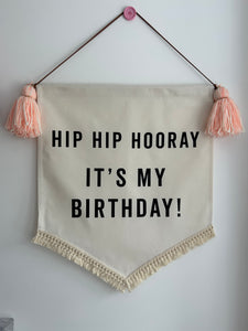 Large Hip Hip Hooray It's My Birthday Banner