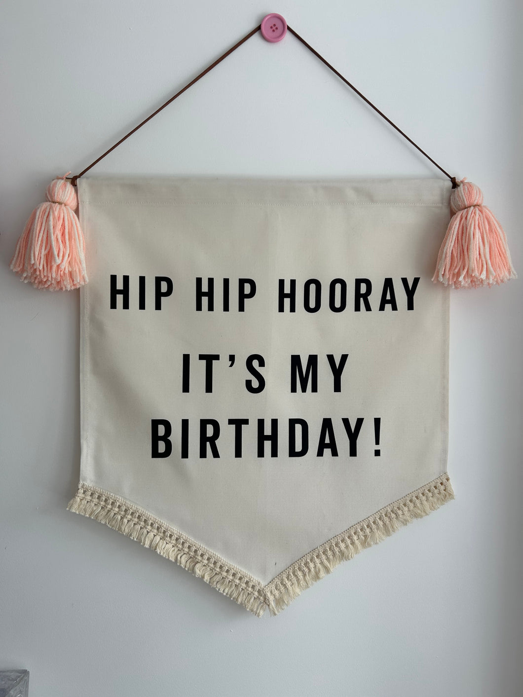 Large Hip Hip Hooray It's My Birthday Banner