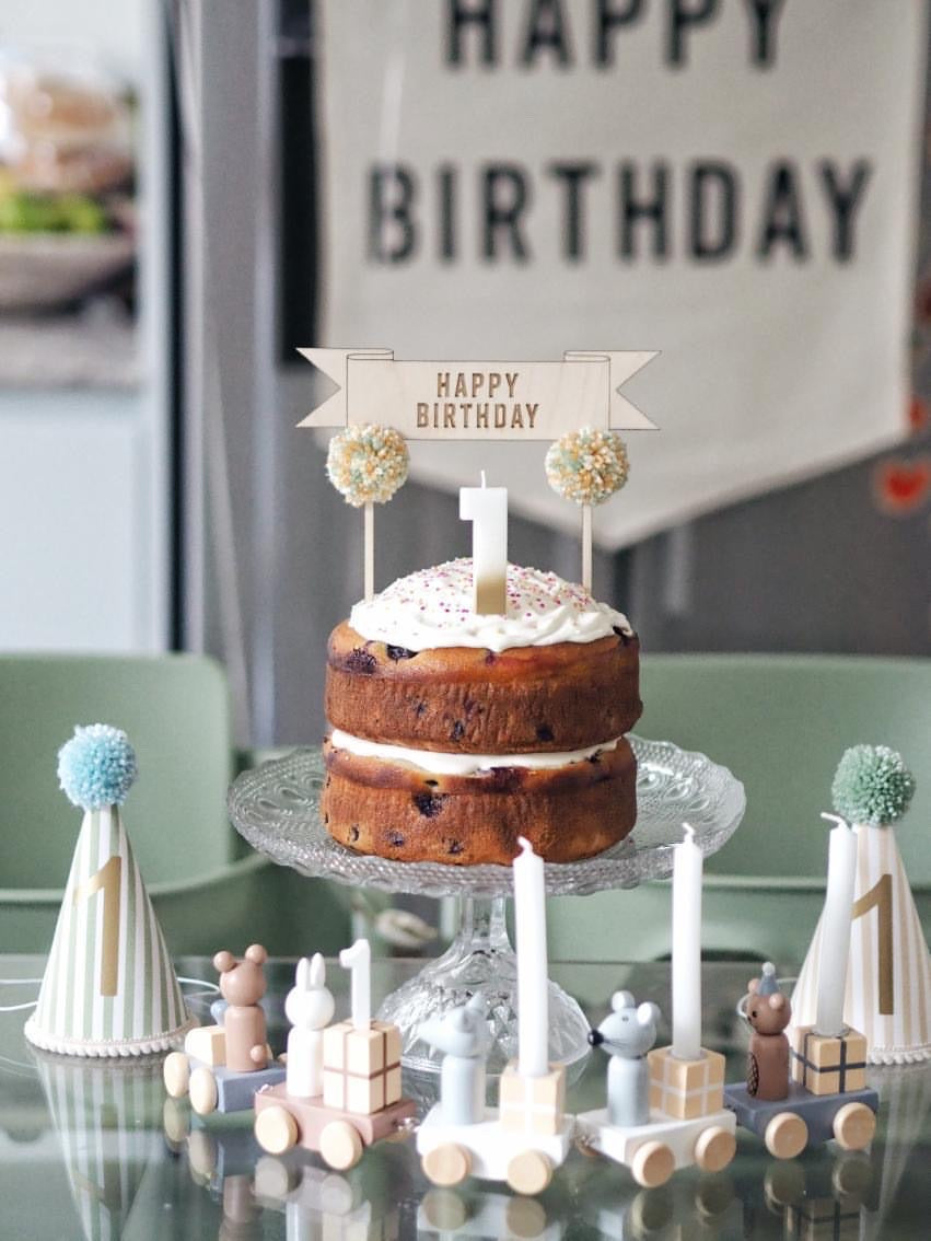 Banner Style 'Happy Birthday' Cake Topper