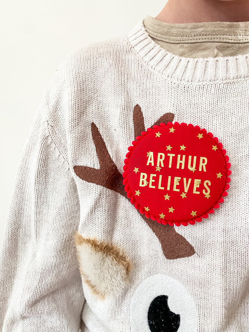 Personalised Christmas 'Believe' Badge