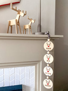 Personalised Reindeer Family Decoration