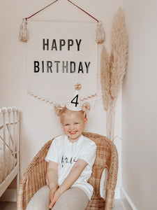 Large Boho ‘Happy Birthday’ Banner *Order slots available 8pm 1st September*